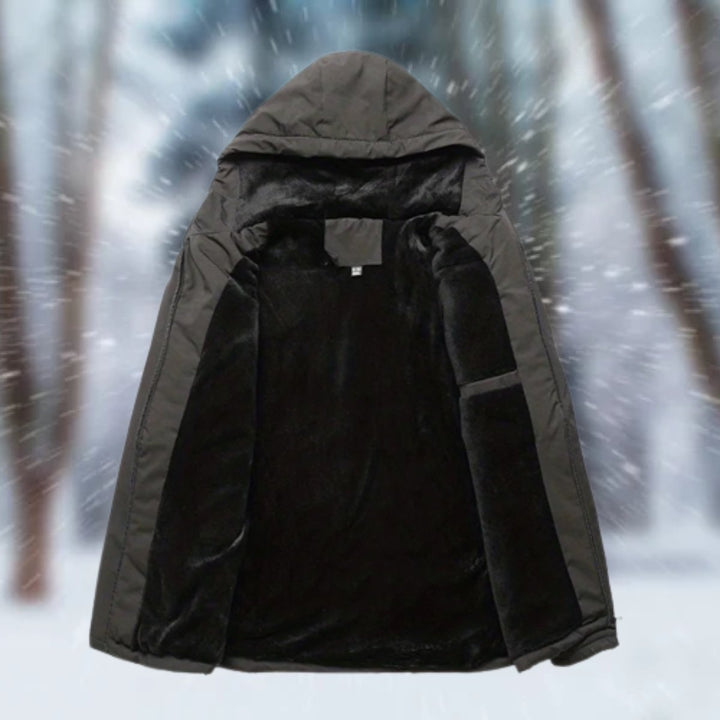 Callahan winter jacket fleece lining detail, interior view