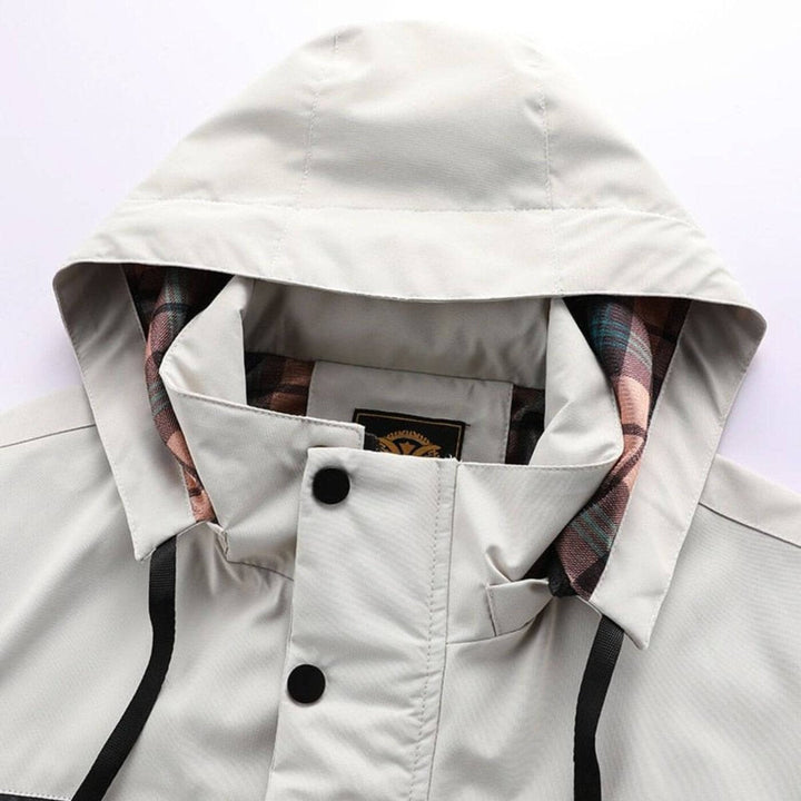 Griffin jacket hood and collar detail close-up